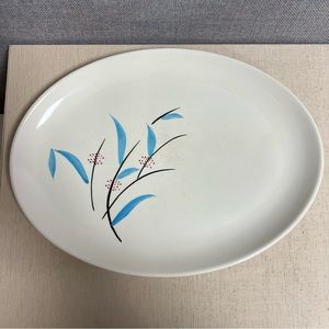 VTG Stetson Creation Ovenproof Oval Platter Hand Painted Underglaze “Windflower”
